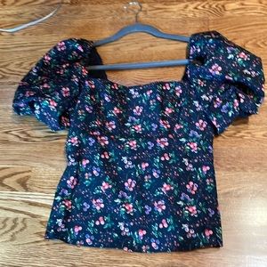 Hill House Taffeta Matilda Top, xs